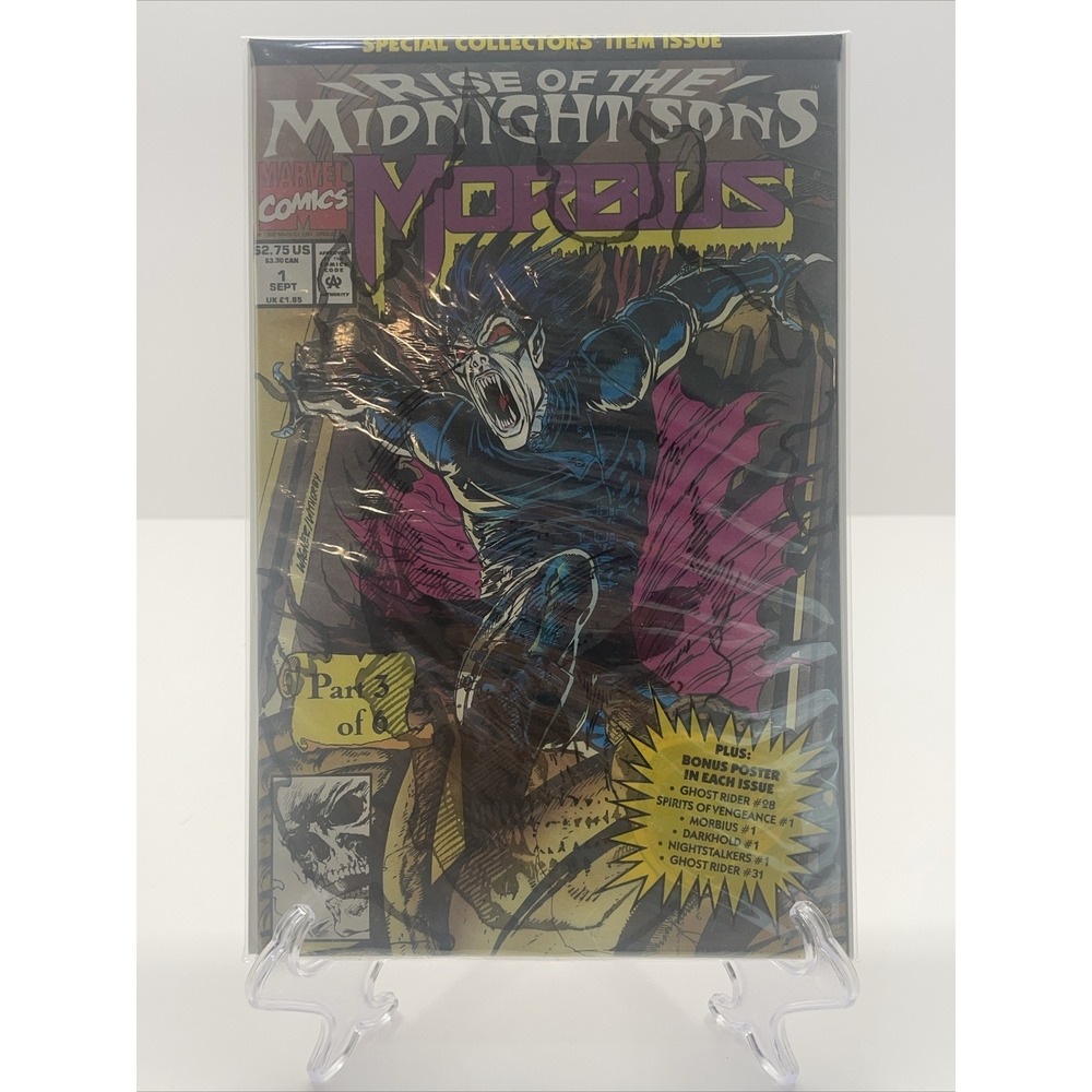 MORBIUS #1 SEPT 1992 ~ RISE OF THE MIDNIGHT SONS  PART 3 / SEALED w/POSTER